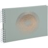 Album a spirale Exacompta 50 pagine 32x22 cm Ellisse verde con rilievo oro rosa