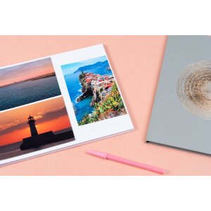 Exacompta 16166E Album a spirale 50 pagine Bianco 32x22 cm Ellisse Rosa
