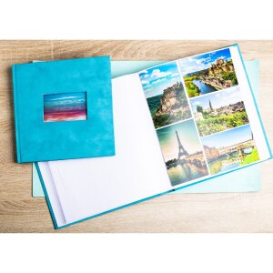 Exacompta 16178E Album fotografico 60 pagine bianche 29x32 cm Skandi turchese