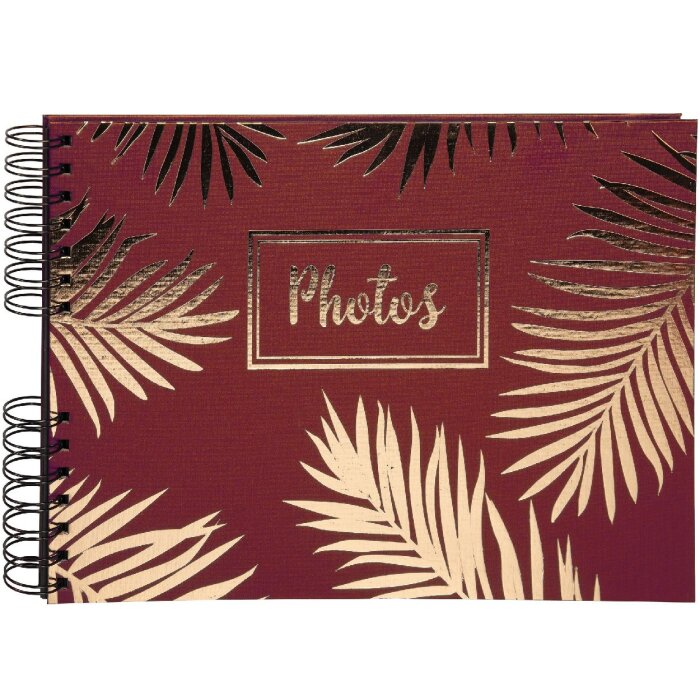 Exacompta album fotografico a spirale 50 pagine nero 32x22cm Palma rosso