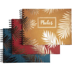 Exacompta album fotografico a spirale 50 pagine nero 32x22cm Palma rosso