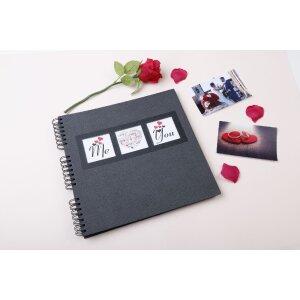 Exacompta 16215E Album fotografico a spirale ME & YOU 32x32 cm 60 pagine nero