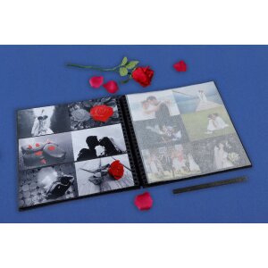 Exacompta 16215E Album fotografico a spirale ME & YOU 32x32 cm 60 pagine nero