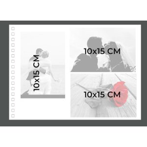 Exacompta 16234E Album fotografico con rilegatura a spirale 50 pagine bianco 32x22cm motivo KRAFT