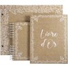 Exacompta 16234E Album fotografico con rilegatura a spirale 50 pagine bianco 32x22cm motivo KRAFT