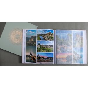 Exacompta 16263E Album fotografico 60 pagine Ellisse grigio-verde 29x32cm per 300 foto