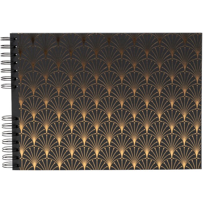 Exacompta Album fotografico Néo Déco nero con rilegatura a spirale 50 pagine nere 30x30 cm