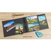 Exacompta Album fotografico Néo Déco nero con rilegatura a spirale 50 pagine nere 30x30 cm