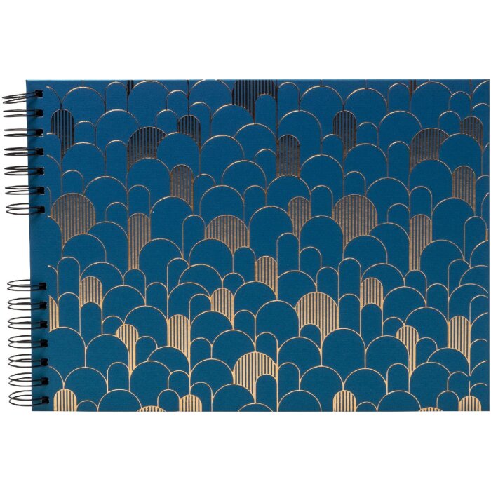 Album fotografico Exacompta Néo Déco 32x22 cm con rilegatura a spirale 50 pagine Bleu de France