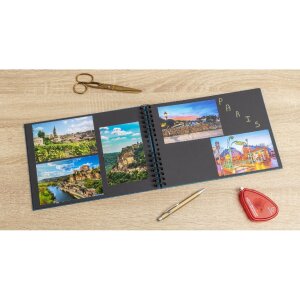 Album fotografico Exacompta Néo Déco 32x22 cm con rilegatura a spirale 50 pagine Bleu de France