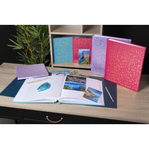Exacompta 16391E Album fotografico 25x25 cm Plum Viola Turchese 30 pagine
