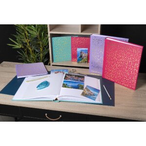 Exacompta 16393E Album fotografico 30 pagine bianco 25x25cm Plum Violet
