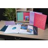 Exacompta 16393E Album fotografico 30 pagine bianco 25x25cm Plum Violet