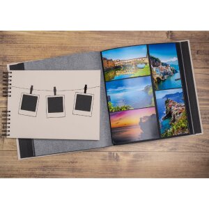 Exacompta 16525E Album fotografico serie Polaroid Rosa 29x32 cm 60 pagine nere