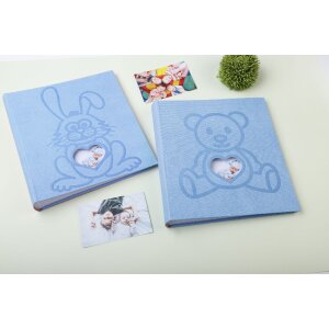 Album fotografico Exacompta TEDDY 29x32 cm 60 pagine blu con motivo di coniglio