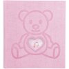 Exacompta 16566E Album fotografico TEDDY 29x32 cm 60 pagine copertina bianca orsetto rosa