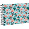 Exacompta 16702E Album fotografico a spirale FLAMINGO Azzurro 23x16 cm 50 pagine bianche