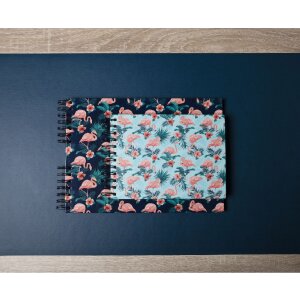Exacompta 16703E Album fotografico a spirale FLAMINGO 23x16 cm 50 pagine bianco blu notte