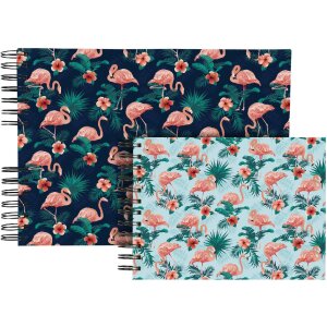 Exacompta 16703E Album fotografico a spirale FLAMINGO 23x16 cm 50 pagine bianco blu notte