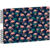 Exacompta 16703E Album fotografico a spirale FLAMINGO 23x16 cm 50 pagine bianco blu notte