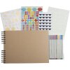 Exacompta 16802E Set Album Scrapbooking 32x22cm Scrap Addict Kraft marrone