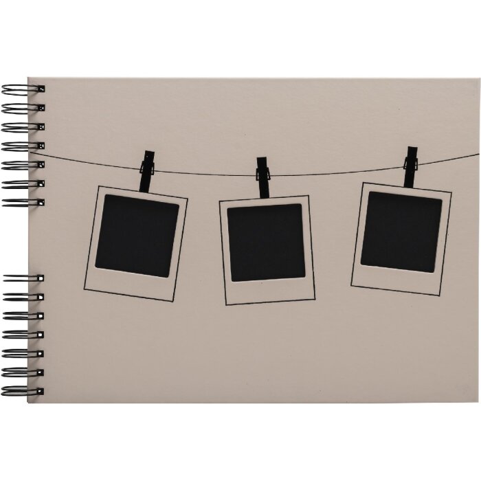Exacompta 16825E Album fotografico con rilegatura a spirale 32x22 cm 50 pagine nere Rosa
