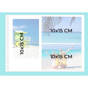 Exacompta 16825E Album fotografico con rilegatura a spirale 32x22 cm 50 pagine nere Rosa