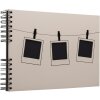 Exacompta 16825E Album fotografico con rilegatura a spirale 32x22 cm 50 pagine nere Rosa