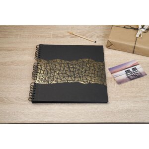 Exacompta 16981E Album fotografico a spirale ARAMY 32x32 cm 60 pagine nero