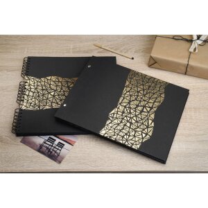 Exacompta 16981E Album fotografico a spirale ARAMY 32x32 cm 60 pagine nero