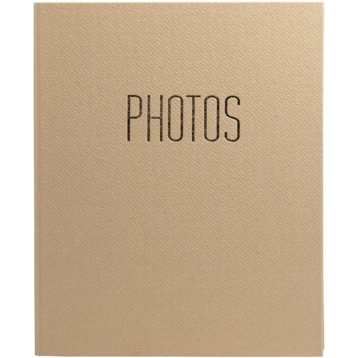 Exacompta 17602E Album fotografico con meccanismo ad anelli 60 pagine nere 32x26x4 cm Beige