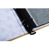 Exacompta 17602E Album fotografico con meccanismo ad anelli 60 pagine nere 32x26x4 cm Beige