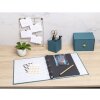 Exacompta 17603E Album fotografico meccanismo ad anelli 60 pagine nere 32x26x4cm blu-verde