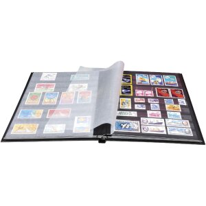 Exacompta 26141E Album per francobolli in mezza pelle 32 pagine 22,5x30,5 cm