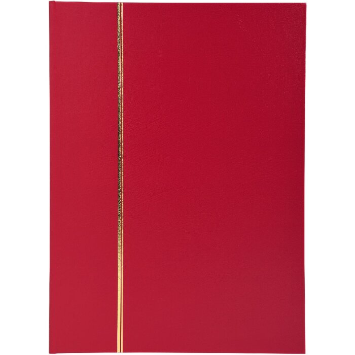 Exacompta 26143E Album per francobolli in mezza pelle 32 pagine 22,5x30,5 cm rosso