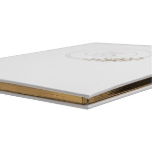 Exacompta Guestbook Ringflower White Gold trim 100 pagine 27x22 cm