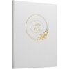 Exacompta Guestbook Ringflower White Gold trim 100 pagine 27x22 cm