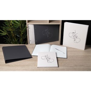 Exacompta 47689E Libro degli ospiti 100 pagine argento 27x22cm avorio