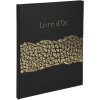 Libro degli ospiti Exacompta ARAMY 27x22 cm 100 pagine bordo oro nero