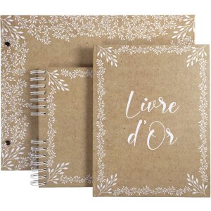 Exacompta 60234E Album a vite 40 pagine bianco formato 37x29cm motivo KRAFT