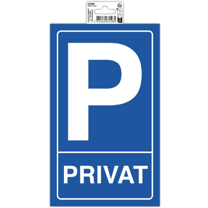 Cartello Exacompta Parcheggio privato 15x25 cm PVC