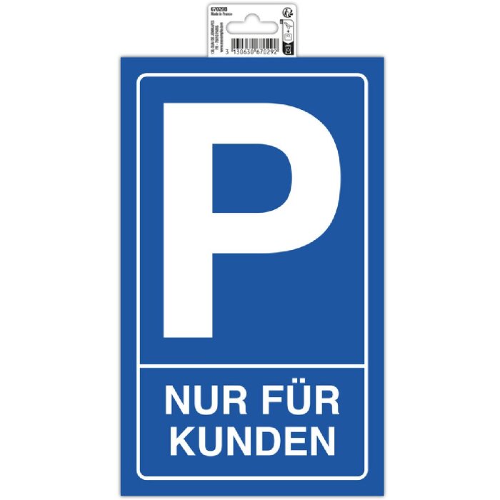 Cartello Exacompta per parcheggio clienti 15x25 cm PVC
