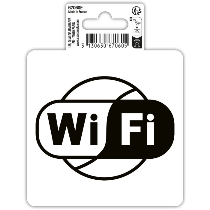 Cartello Exacompta Wifi PVC 10x10cm
