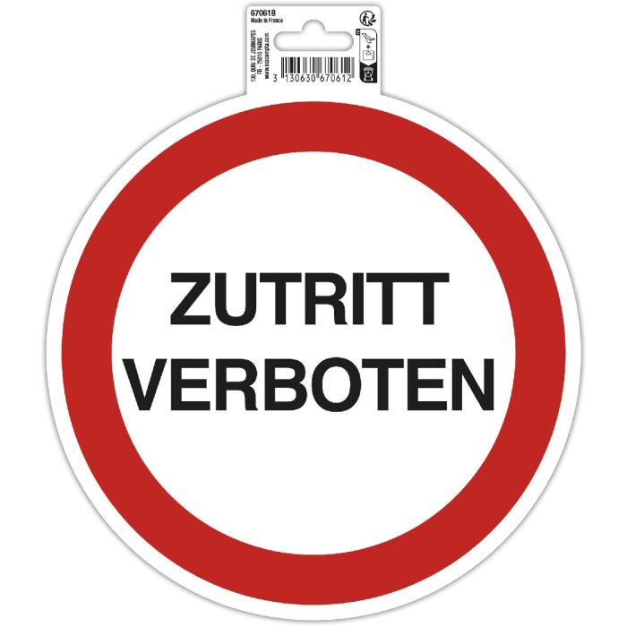 Cartello di divieto di accesso 20 cm PVC