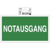 Exacompta 67070B Cartello autoadesivo per uscita di emergenza 20x11 cm PVC verde/bianco