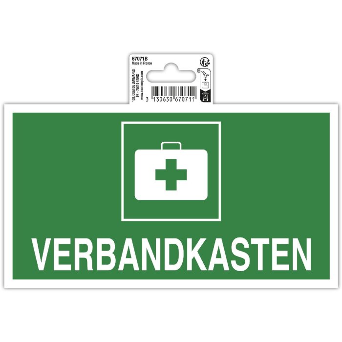 Cartello cassetta di pronto soccorso 20x11cm PVC