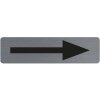 Cartello informativo Exacompta freccia autoadesiva 16,5x4,4 cm alluminio look grigio