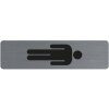 Cartello informativo Exacompta autoadesivo in alluminio verticale uomo 16,5x4,4cm