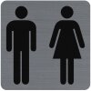 Exacompta 67178E Cartello autoadesivo Toilet Ladies Gents 7,5x7,5 cm