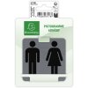 Exacompta 67178E Cartello autoadesivo Toilet Ladies Gents 7,5x7,5 cm